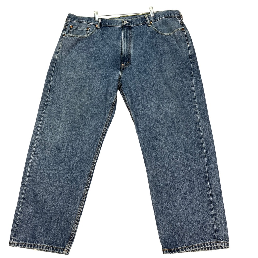 Levis 550 Jeans Mens 43x27 Medium Wash Blue Straight Leg 5 Pocket Denim EUC